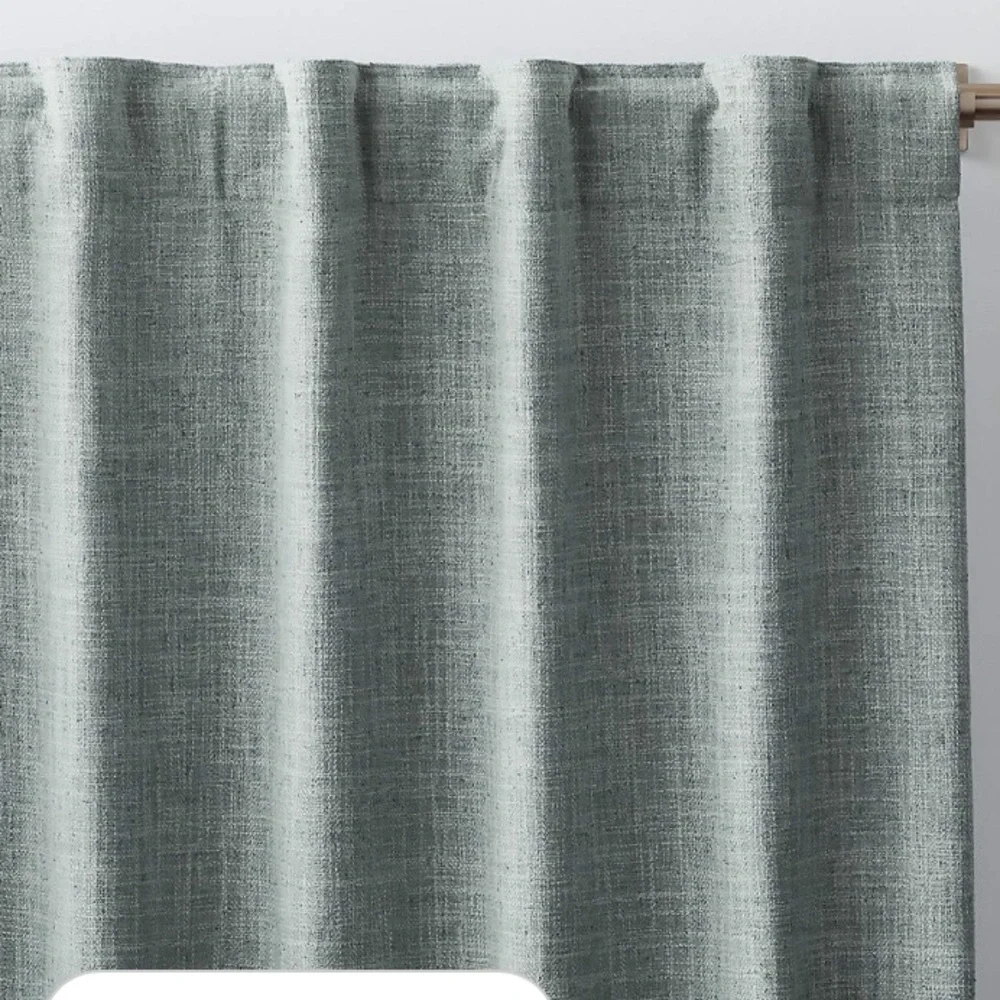CRATE & BARREL ASHBERY TEXTURED LINED DRAPERY PANEL SET OF 2 - 52 x 108